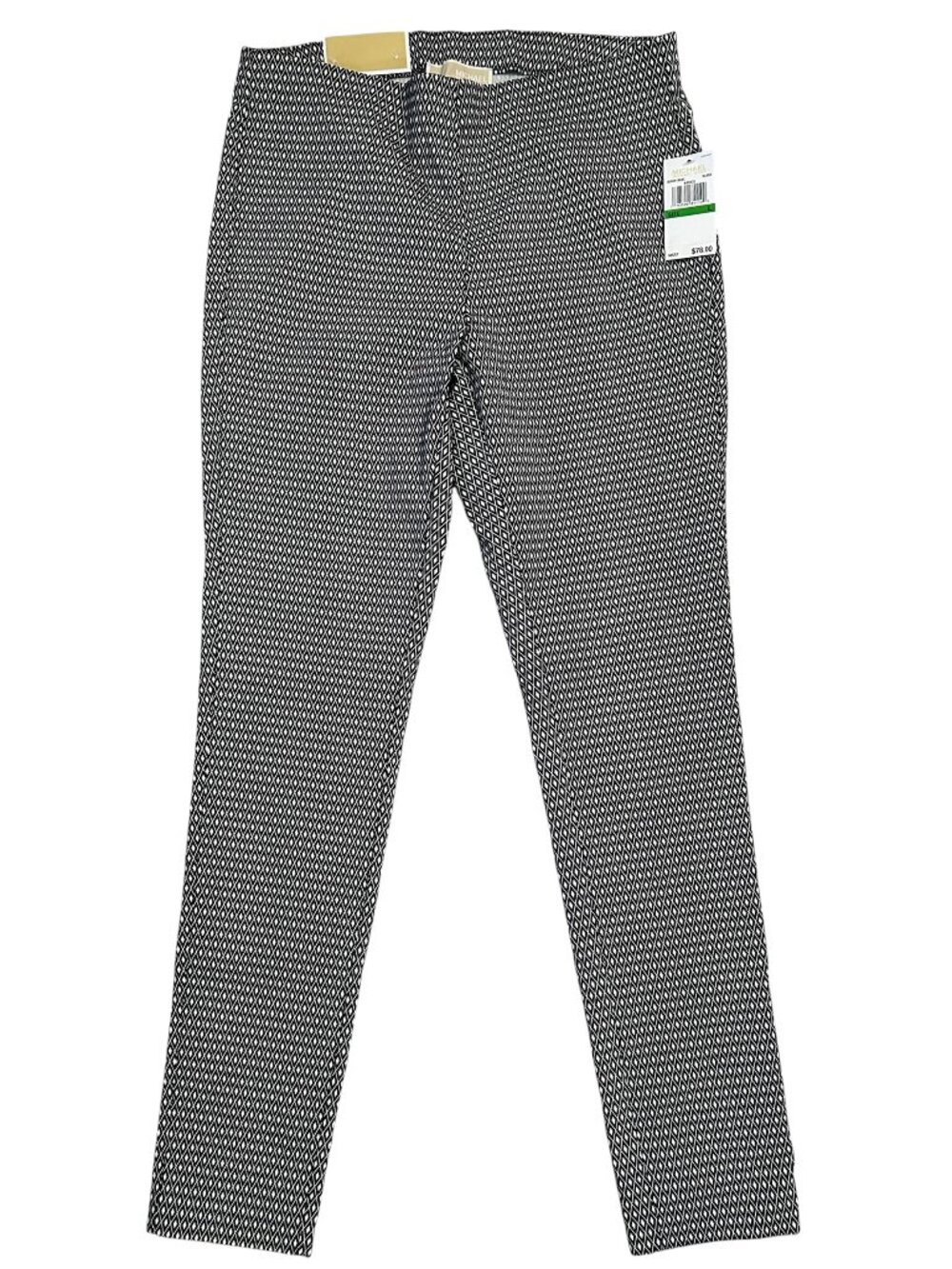 Michael Kors Women's Black White Pull On Super Skinny Ankle Pants Size Large New